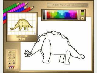 Schritt f�r Schritt lernen Dinosaurier zu zeichnen
