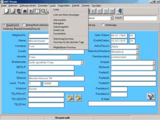 Komfortables Verein- Verwaltungsprogramm