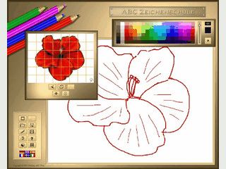 Visuelles Lernprogramm mit dem Sie das Zeichnen von Blumen erlernen k�nnen