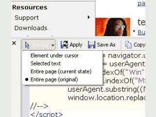 Erweiterung f�r den Internet Explorer um Quelltexte von HTML Seiten anzusehen.