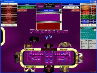 Bekanntes Casino W�rfelspiel bei dem auf den n�chsten Wurf gewetettet wird.