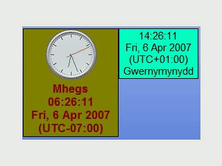 Desktopuhr mit verschiedenen Zeitzonen, Alarm und Zeitsynchronisierung.