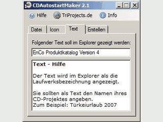 Erstellt eine einfache Autostartfunktion f�r CDs