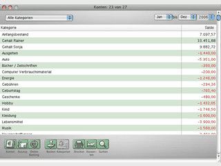 Finanzverwaltung mit Haushaltskasse und Onlinebanking f�r den Mac.