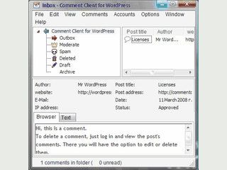 Software mit der Sie die Kommentare Ihres WordPress Blogs verwalten k�nnen.