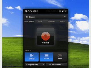 Video-Broadcastin-Software f�r den Onlinedienst livestream.com