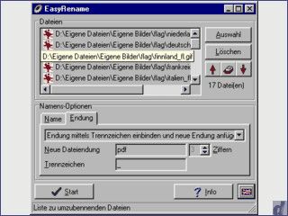 Komfortables Umbenennen verschiedener Dateien und Verzeichnisse gleichzeitig
