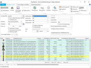 Gute Software zur Suche, Beobachtung, Analyse und Erstellung von eBay-Auktionen.