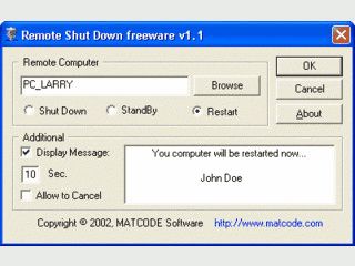 Erlaubt es Ihnen einen Windows NT, 2000 oder XP Rechner Remote zu stoppen.