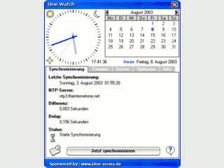 Synchronisiert die Systemzeit mit einem NTP-Server �ber das Internet.