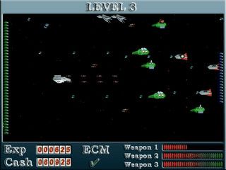 Einfacher Weltraum-Shooter im klassischen Fly-from-left-to-right Stil.