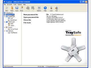 Speichert Passwrter und fllt Abfragen automatisch. Hardware-bezogener Schutz