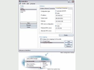 Tool zum schnellen Wechseln der Netzwerkeinstellungen auf Notebooks.