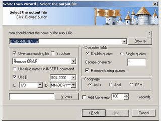 DBF Datenbanken im SQL Format exportieren.