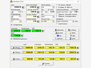 Berechnung der Lohnsteuer fr Arbeitgeber und Arbeitnehmer