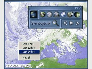 Zeigt Ihnen Wetterkarten und Wetterdaten von ausgewhlten Regionen