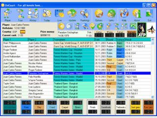 OnCourt ist eine sehr umfangreiche Statistik-Software fr Tennis-Fans