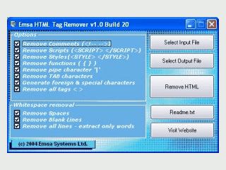 Entfernt HTML, Script und PHP Tags aus HTML Seiten