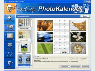 PhotoKalender zum Ausdrucken, fr den Desktop, als PDF oder JPG