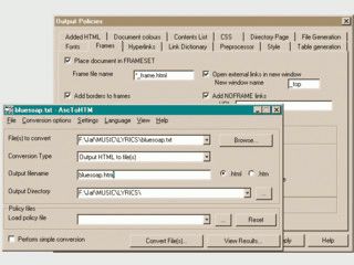 Automatische Umwandlung von Textdateien in HTML Seiten