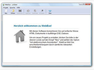 WebExe erstellt aus Internetseiten eigenstndige, lauffhige Exe-Dateien.