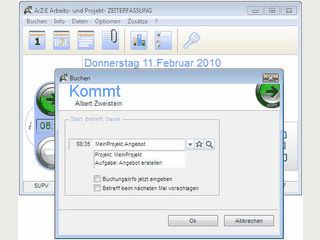 Software fr die Anwesenheits- und Projekt- Zeiterfassung