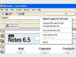Zugang zu Lotus Notes mit USB Stick oder Fingerabdruck-Leser schtzen