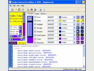 Tool zum Erstellen von CSS Code fr die farbige Gestaltung der Scrollbars