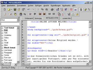 Text und HTML-Editor mit integriertem Bildbetrachter