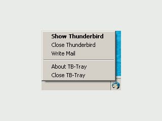 Thunderbird-Tray minimiert Mozilla Thunderbird in den System Tray.