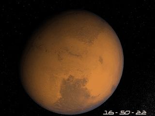 Der Mars, auch als roter Plante bekannt schont Ihren Bildschirm.