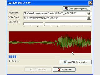 MIDI Dateien in WAV Dateien umwandeln