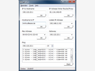 Ermittelt Ihre aktuelle lokale IP-Adresse und bietet weitere IP Funktionen