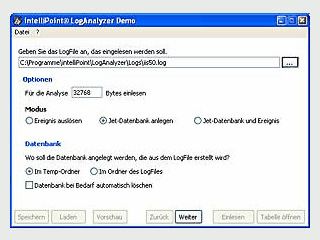 Liest Webserver-Logfiles und importiert diese optional in eine Access-Datenbank.