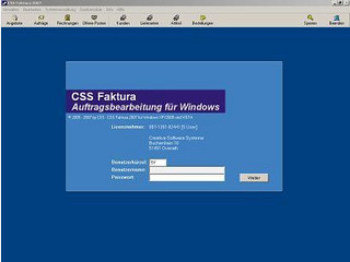 CSS Faktura zur Auftragsbearbeitung.