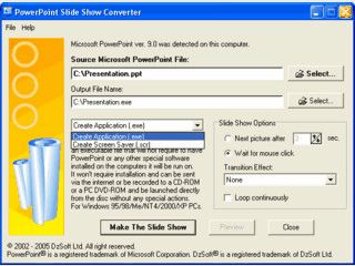 PowerPoint Prsentationen in eine selbstlaufende EXE Slideshow konvertieren.