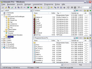 Dateimanager mit zwei Dateifenstern, Filter, Synchronisation, Dateianzeige usw.