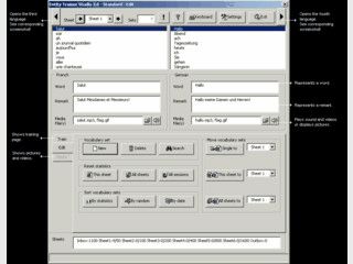 Karteikasten-System, Keyboard Designer, mehrsprachiges multimediales Training