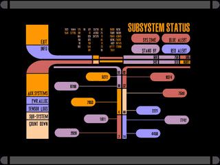 Ein Bildschirmschoner, der verschiedene LCARS-Anzeigen simuliert.