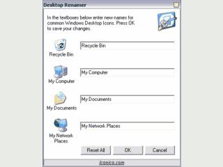 Kleines Tool zum Umbenennen des Papierkorb, Mein Computer, Netzwerk und ...