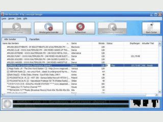 Aufnahme von bis zu 20 Radiosendern gleichzeitig. Konvertierung von Audio-CDs