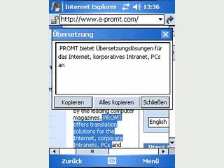 bersetzer fr komplette Textdateien auf dem Pocket PC