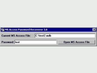 Password Recovery fr MS Access 95/97 Datenbanken.