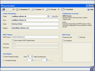 SmartSerialMail ermglicht Ihnen den automatischen Versand von Emails.