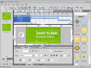 Tool zum Erstellen von Flash-Animationen aus Vorlagen.