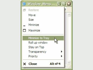 Erweiterte Eigenschaften fr Windows Programmfenster