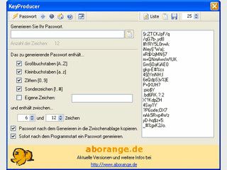 Mit KeyProducer lassen sich beliebig lange und sichere Passwrter erzeugen