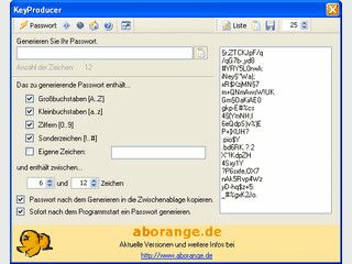 Mit KeyProducer lassen sich beliebig lange und sichere Passwrter erzeugen