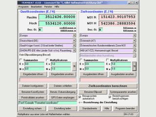 Software zur Koordinatentransformation von Geodaten