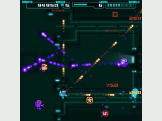 Zerstren Sie alle Bots auf den Ebenen. Retro-Style Arcade